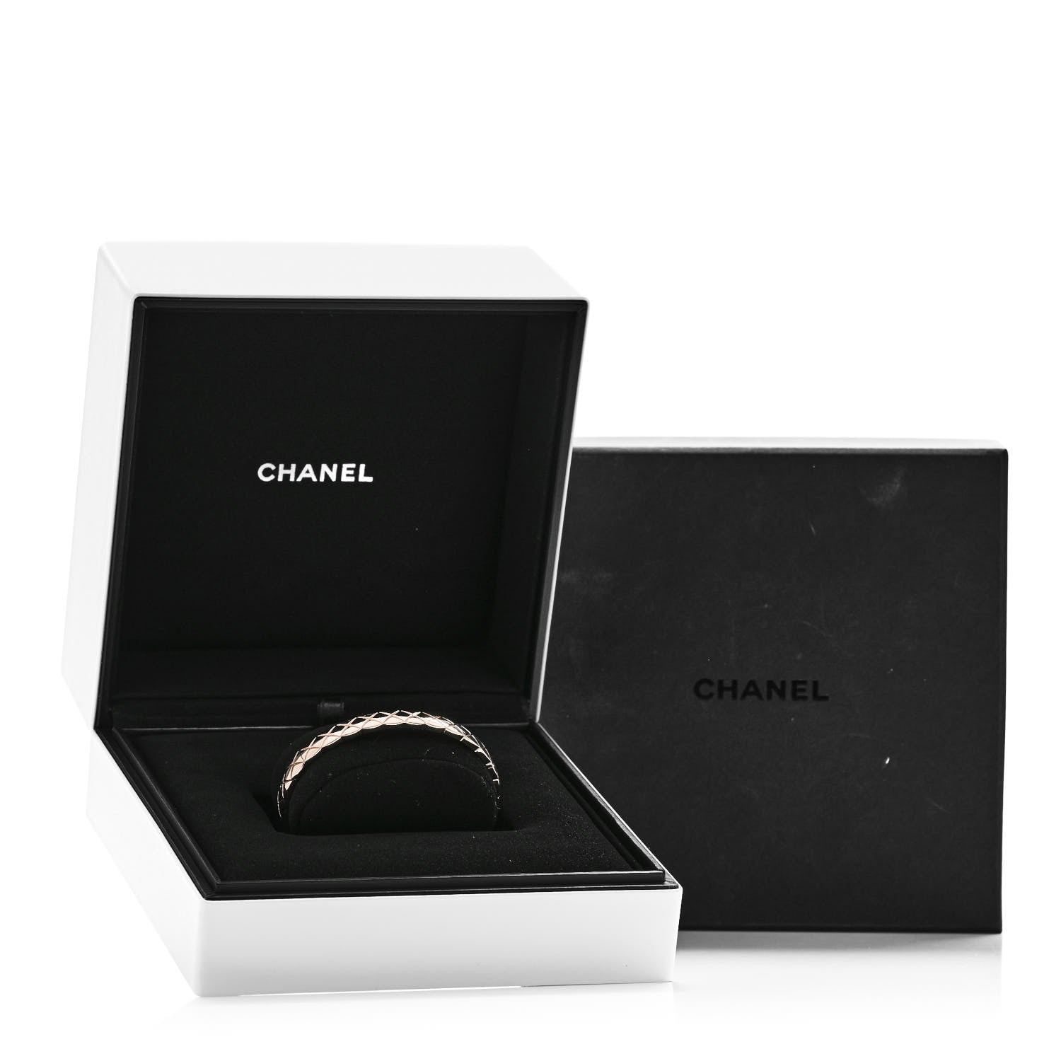 Chanel 18K Beige Gold Coco Crush Bangle Bracelet M 4 of 4