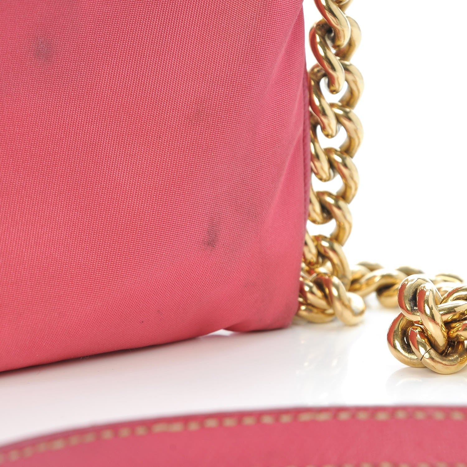 Prada Tessuto Nylon Saffiano Logo Crossbody Bag Fuxia 10 of 13