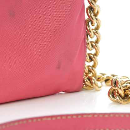 Prada Tessuto Nylon Saffiano Logo Crossbody Bag Fuxia 10 of 13