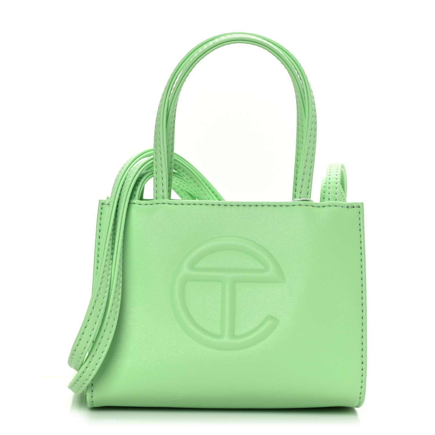 Telfar Vegan Leather Small Shopping Bag Double Mint 1 of 8