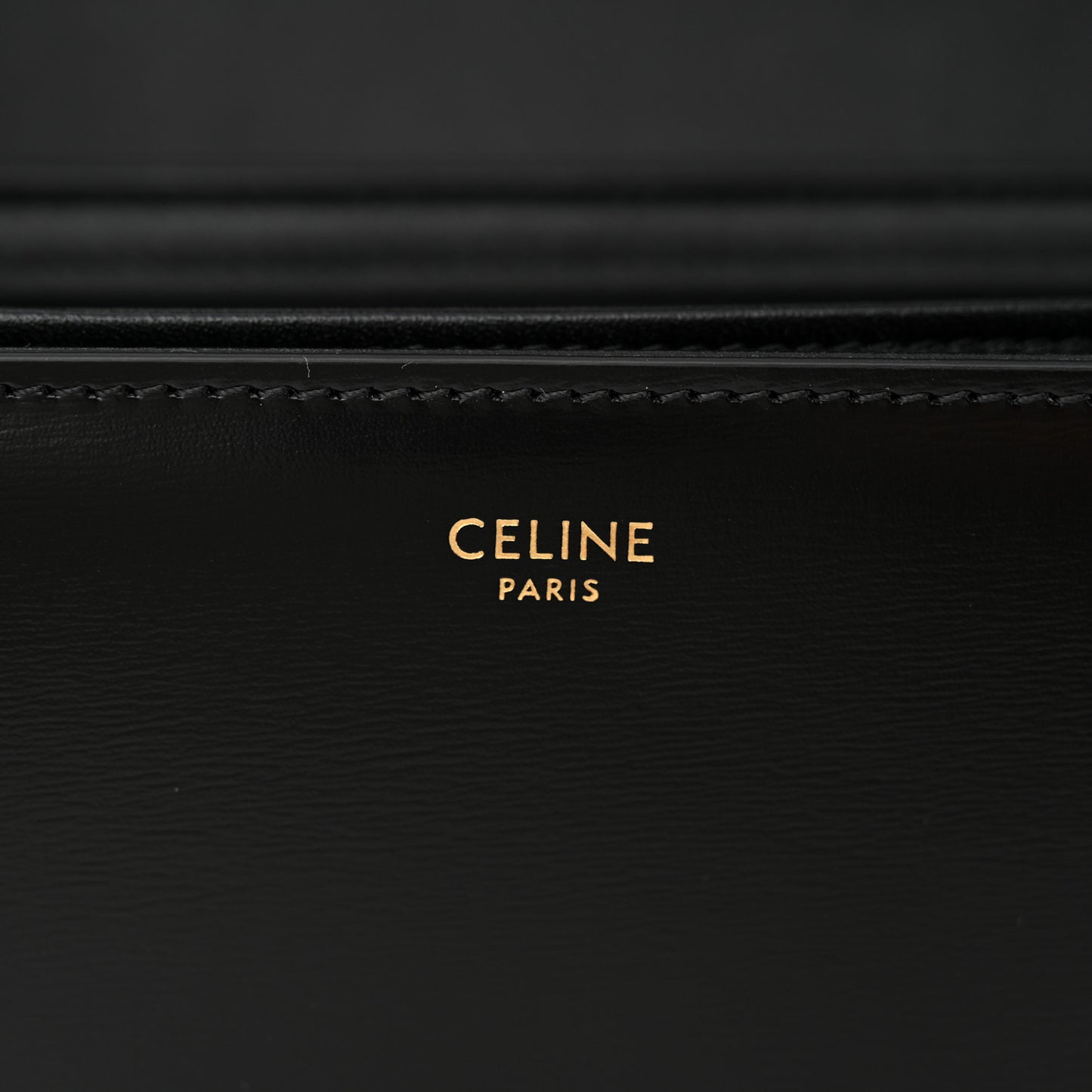 Shiny Calfskin Medium Triomphe Black