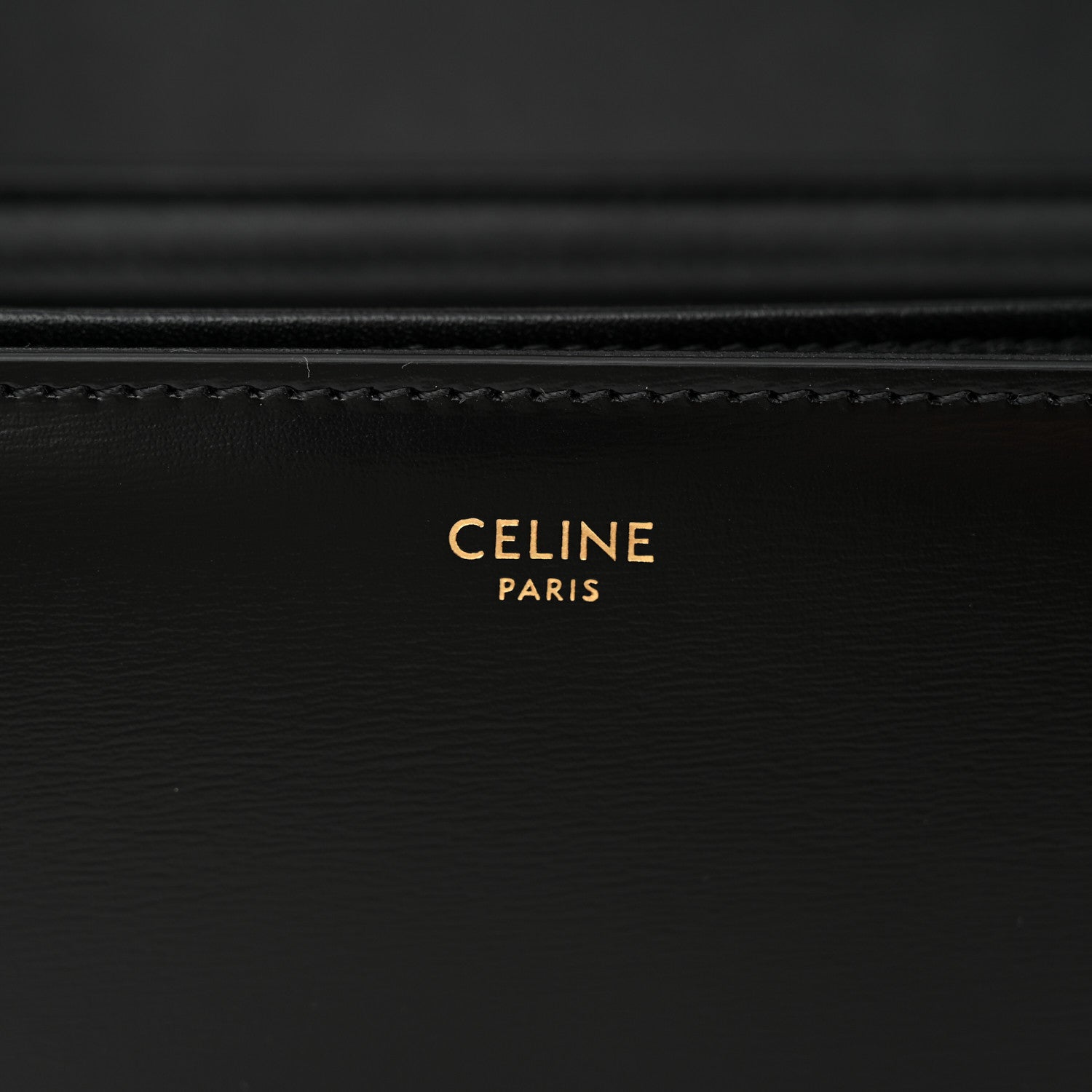Celine Shiny Calfskin Medium Triomphe Black 6 of 11