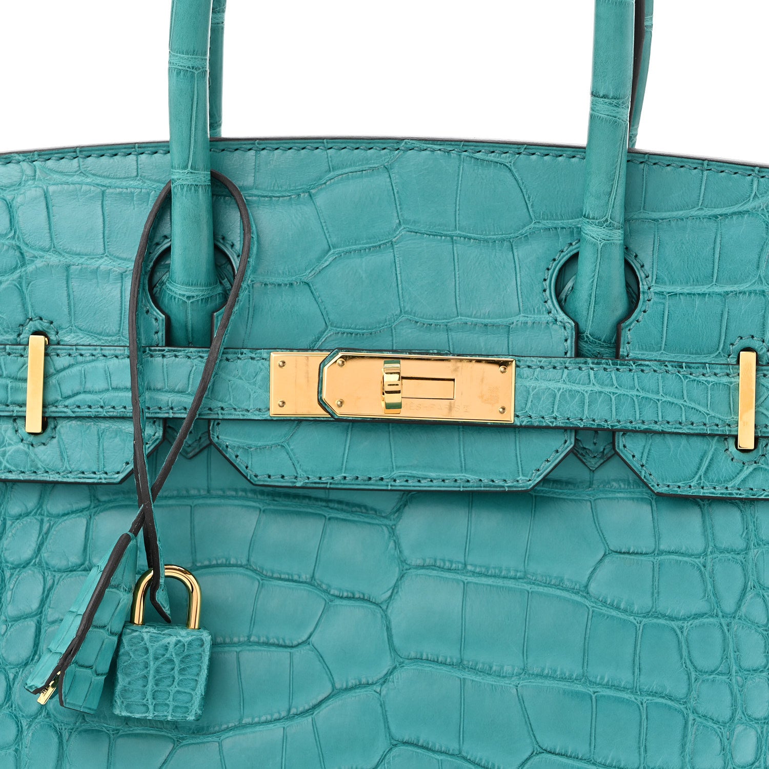 Hermes Matte Alligator Birkin 30 Bleu Paon 8 of 12