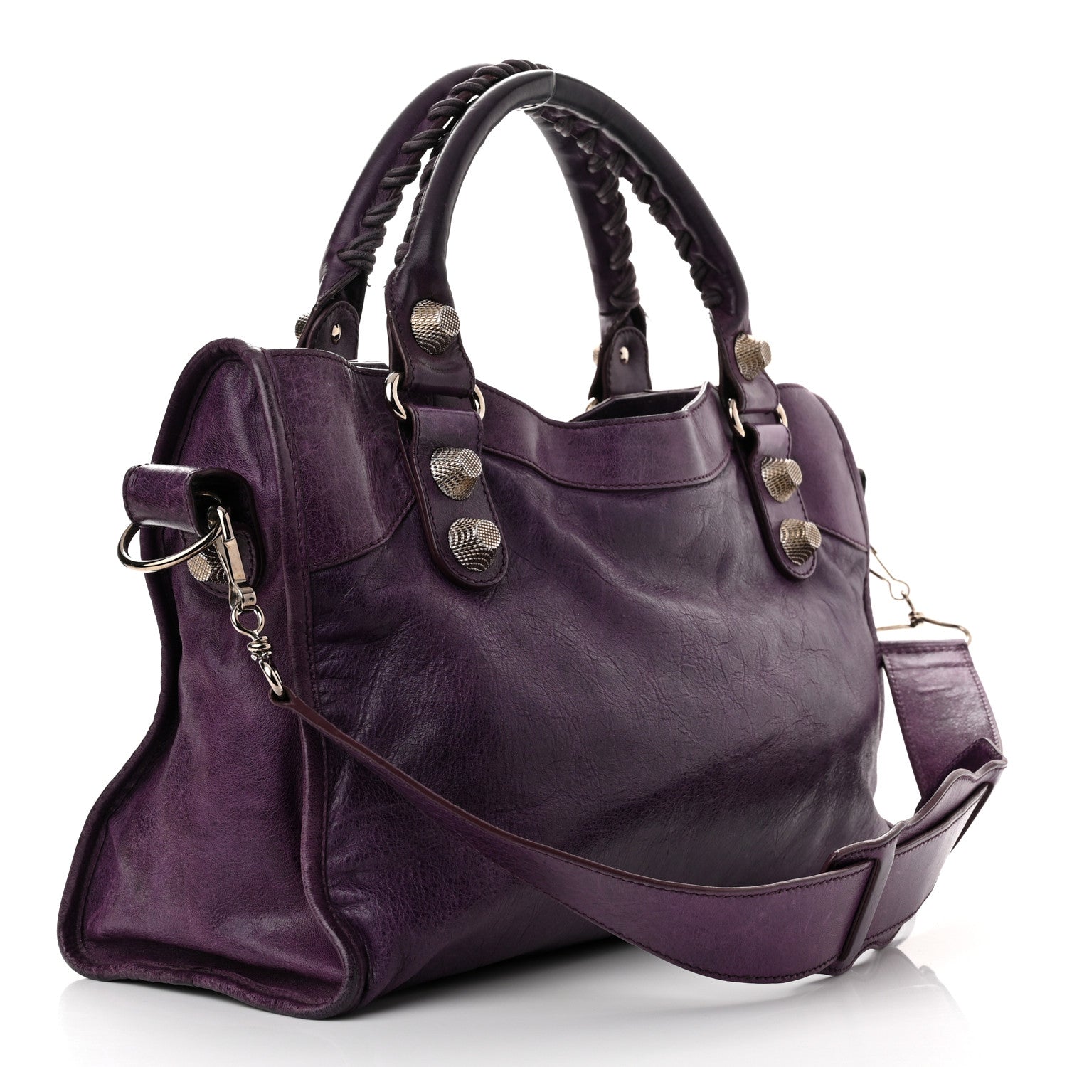Balenciaga Agneau Giant 21 Silver Hardware City Raisin 3 of 13