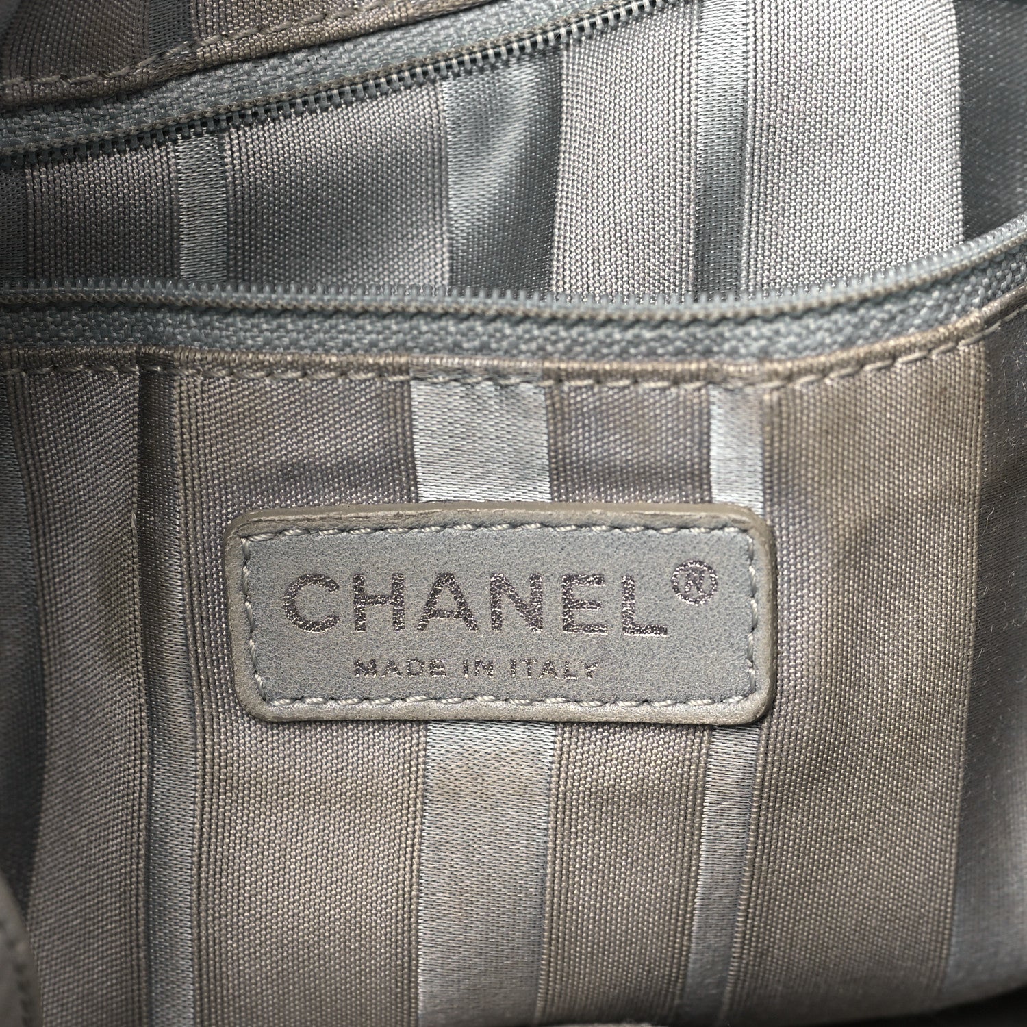 Chanel Denim Small CC Discus Tote Blue 6 of 10