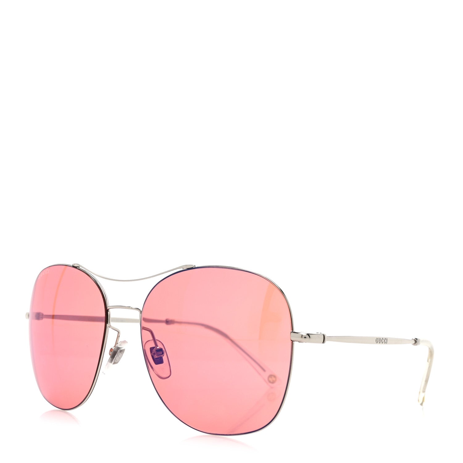 Gucci Aviator Sunglasses GG4253S Silver Red 1 of 7