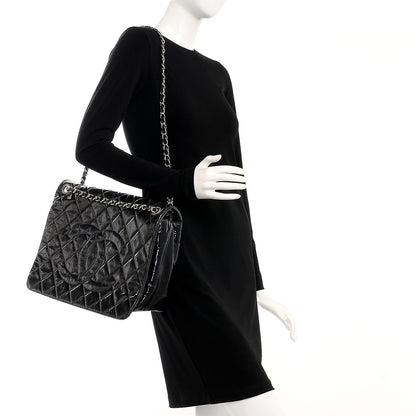 Chanel Patent Quilted XL Flap Black 2 of 7
