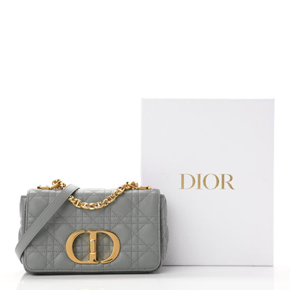 Christian Dior Calfskin Cannage Small Caro Bag Grey 11 of 11