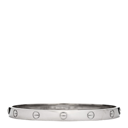 Cartier 18K White Gold LOVE Bracelet 19 2 of 4