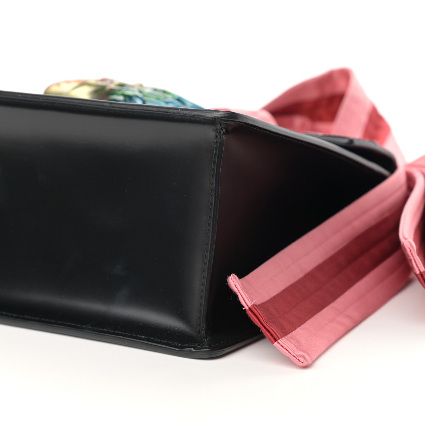Calfskin Naga Dragon Small Shoulder Bag Black
