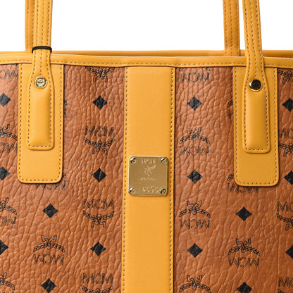 MCM Visetos Medium Liz Reversible Shopper Tote Cognac Yellow 8 of 15