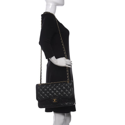 Chanel Caviar Quilted Jumbo Double Flap Black 2 of 10