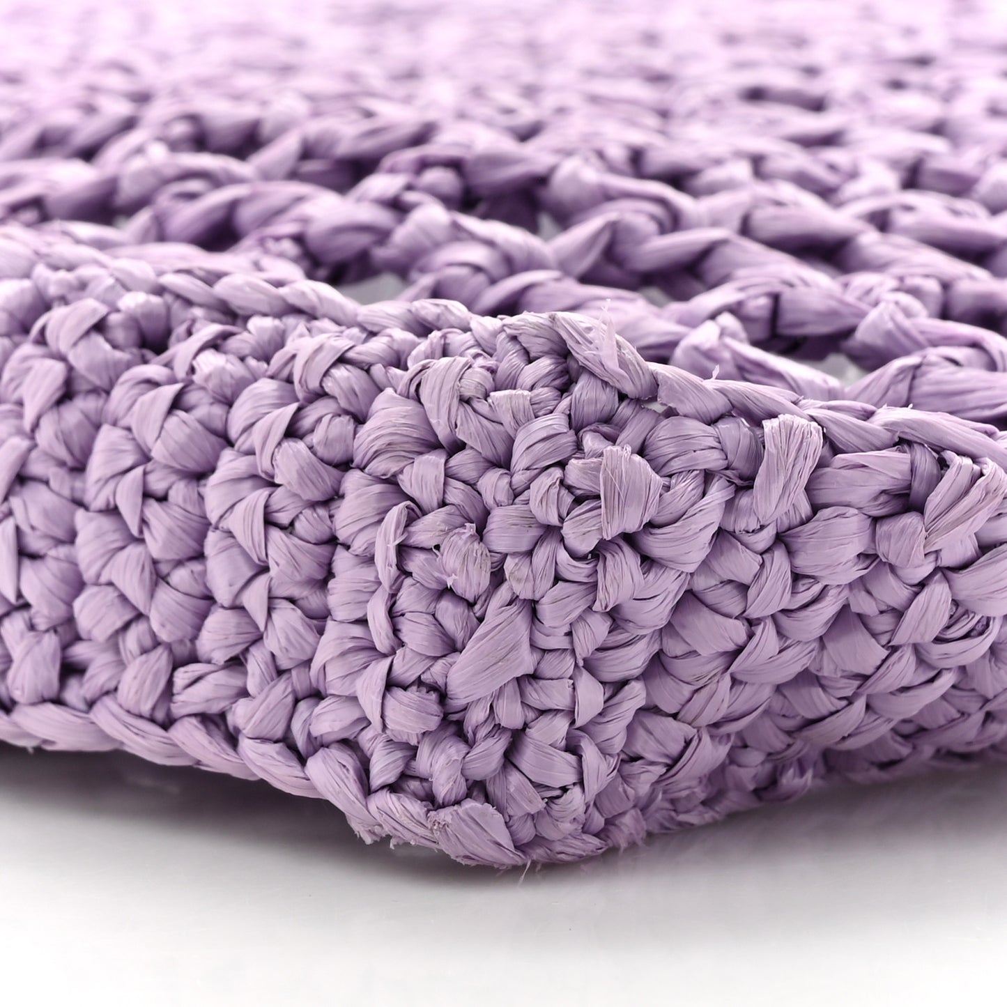 Yarn Raffia Effect Crochet Logo Embroidered Tote Bag Lilium