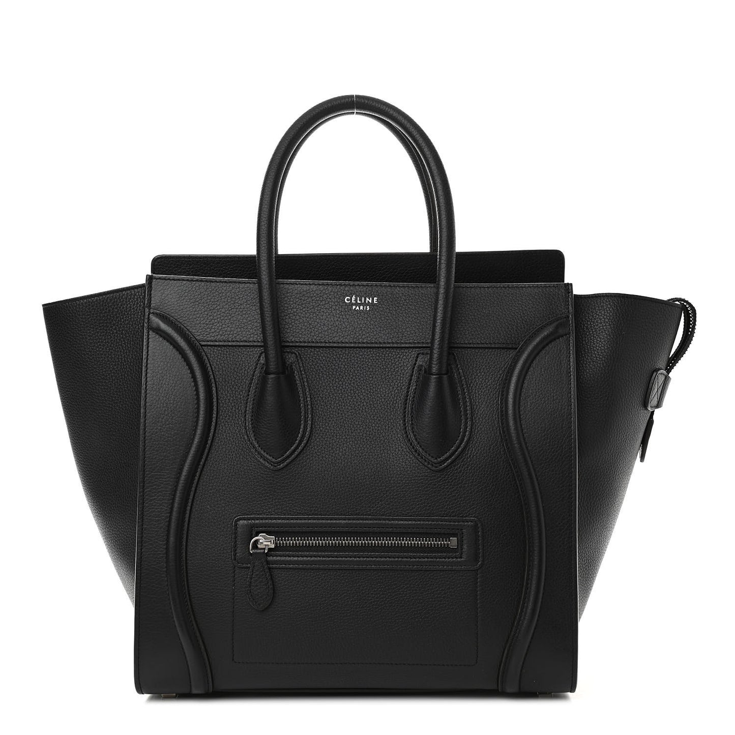 Drummed Calfskin Mini Luggage Black