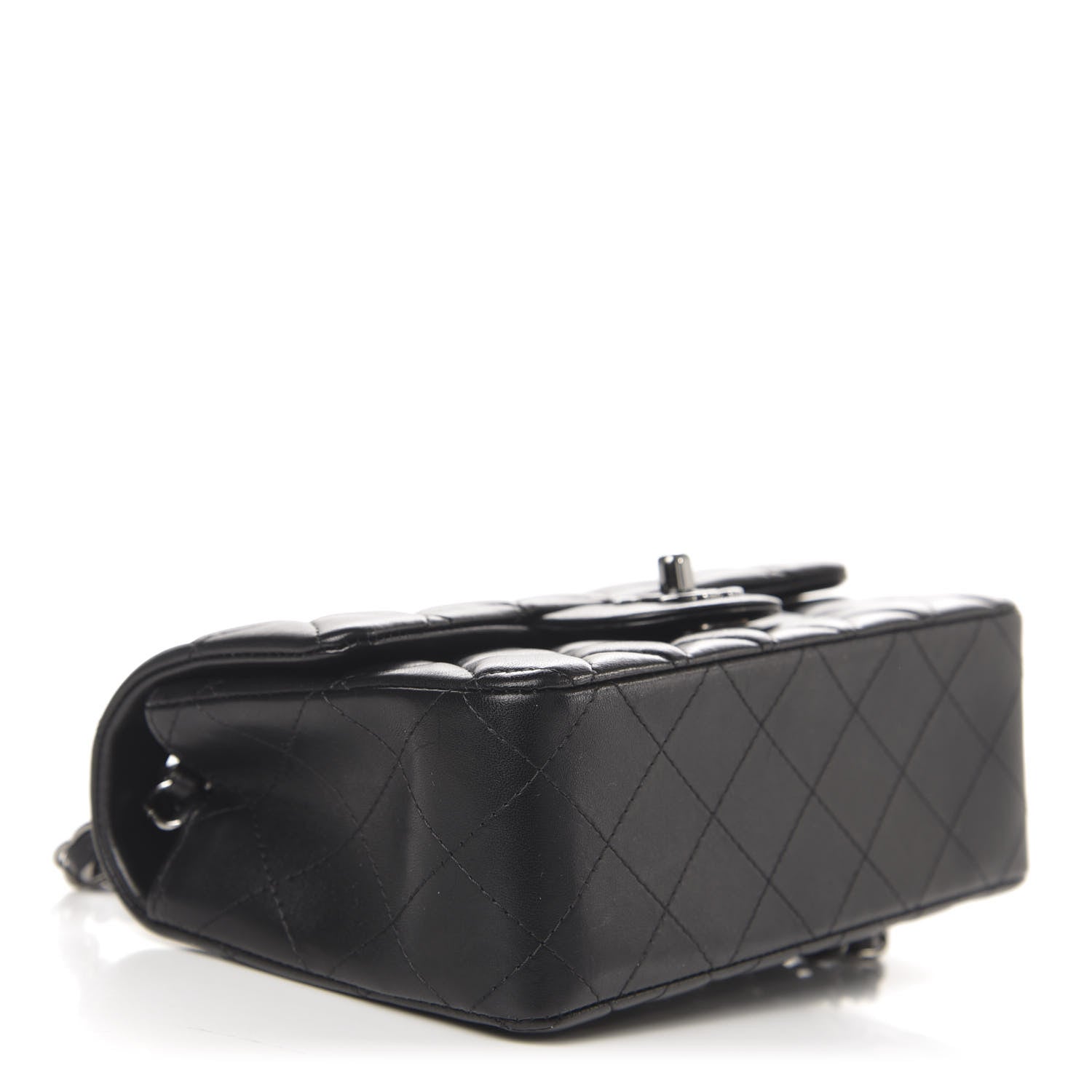 Chanel Lambskin Quilted Mini Rectangular Flap Black 5 of 12
