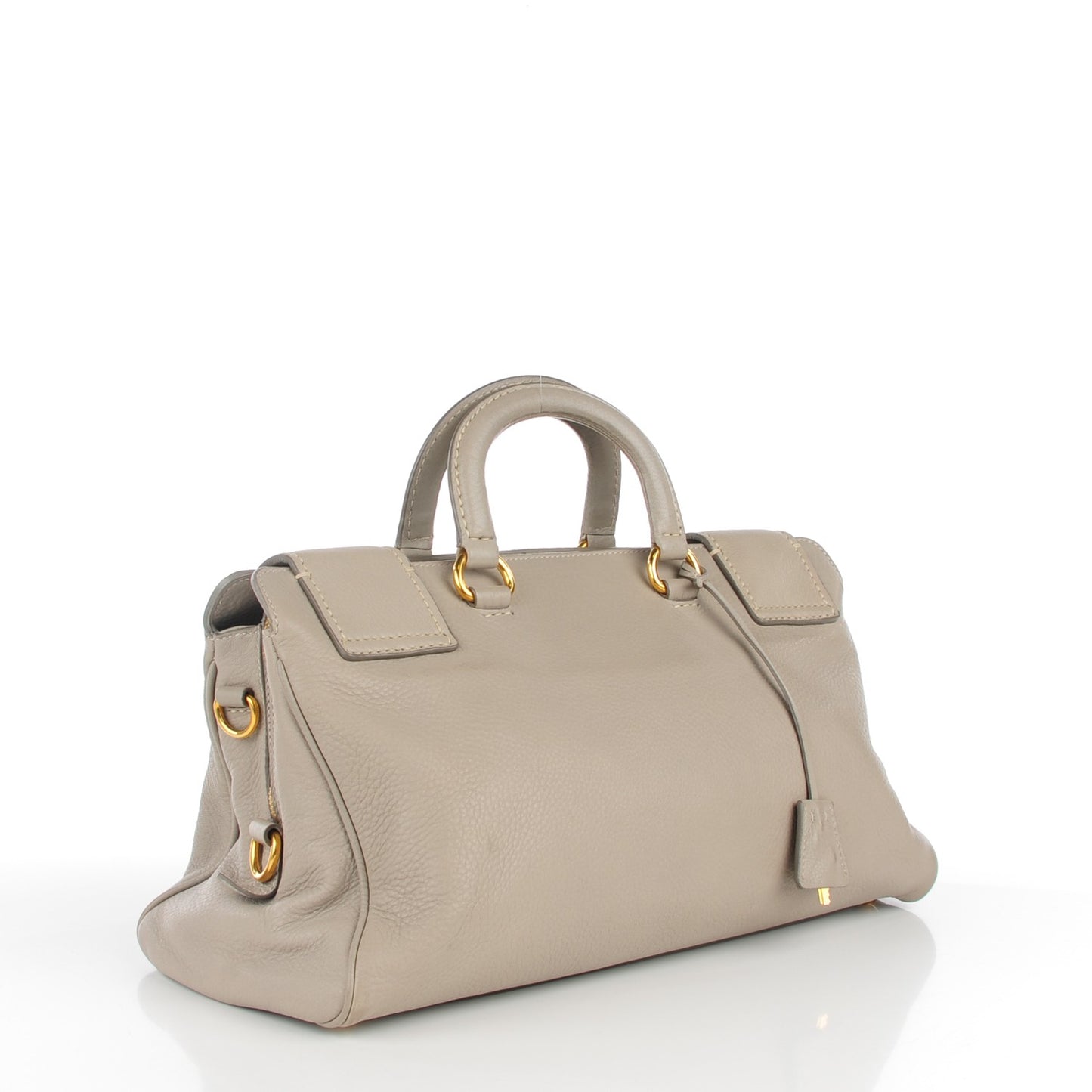 Cervo Deerskin Top Handle Tote Pomice