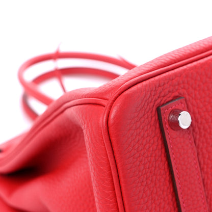 Hermes Togo Horseshoe Birkin 35 Rouge Casaque 8 of 15