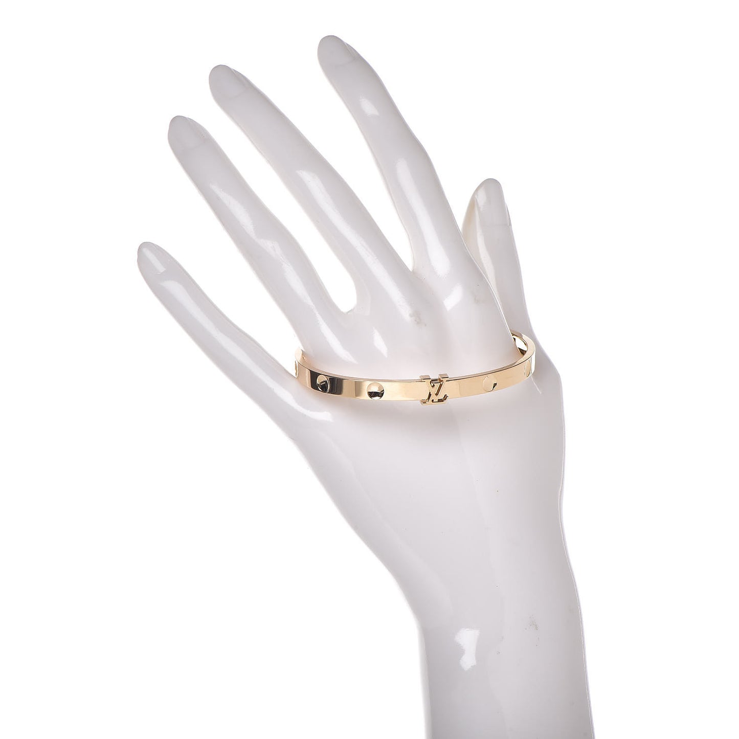 18K Yellow Gold Empreinte Bangle Bracelet 17