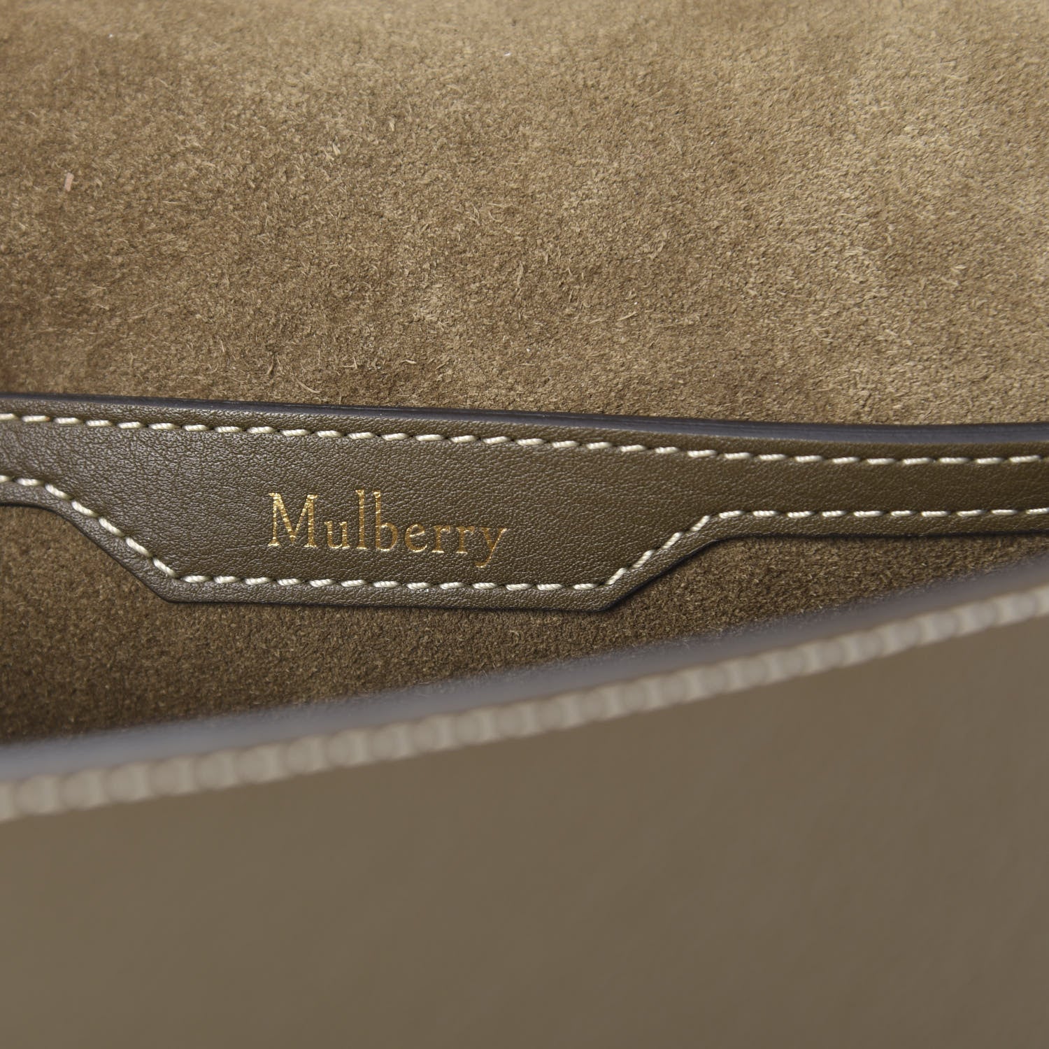 Mulberry Silky Calfskin Amberley Satchel Dark Palm 6 of 9