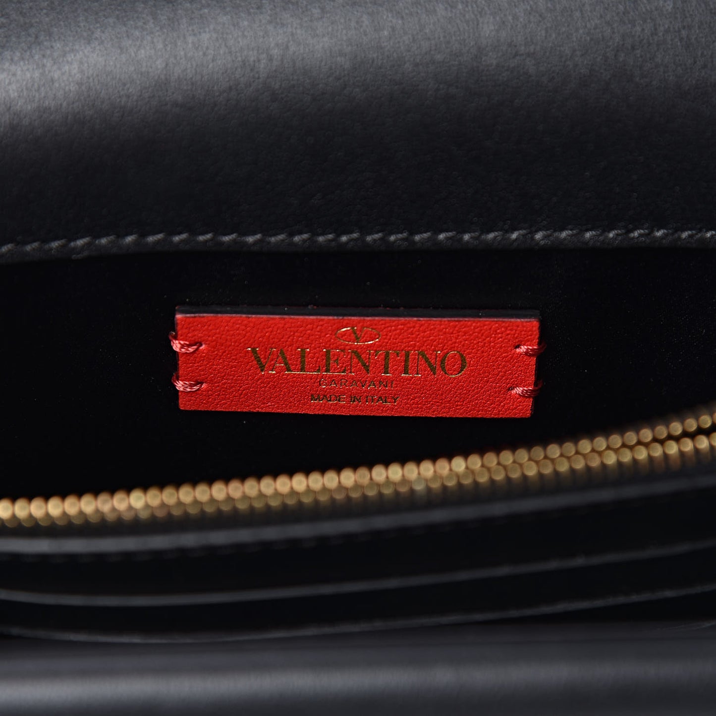 Smooth Calfskin Mini VRing Crossbody Bag Black