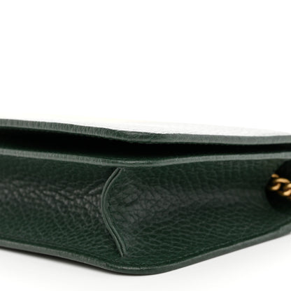 Gucci Dollar Calfskin Garden Mystic Cat Chain Wallet Green 8 of 8