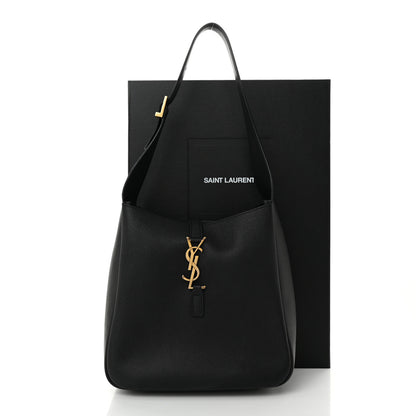 Saint Laurent Smooth Calfskin Small Le 5 A 7 Soft Hobo Black 11 of 11
