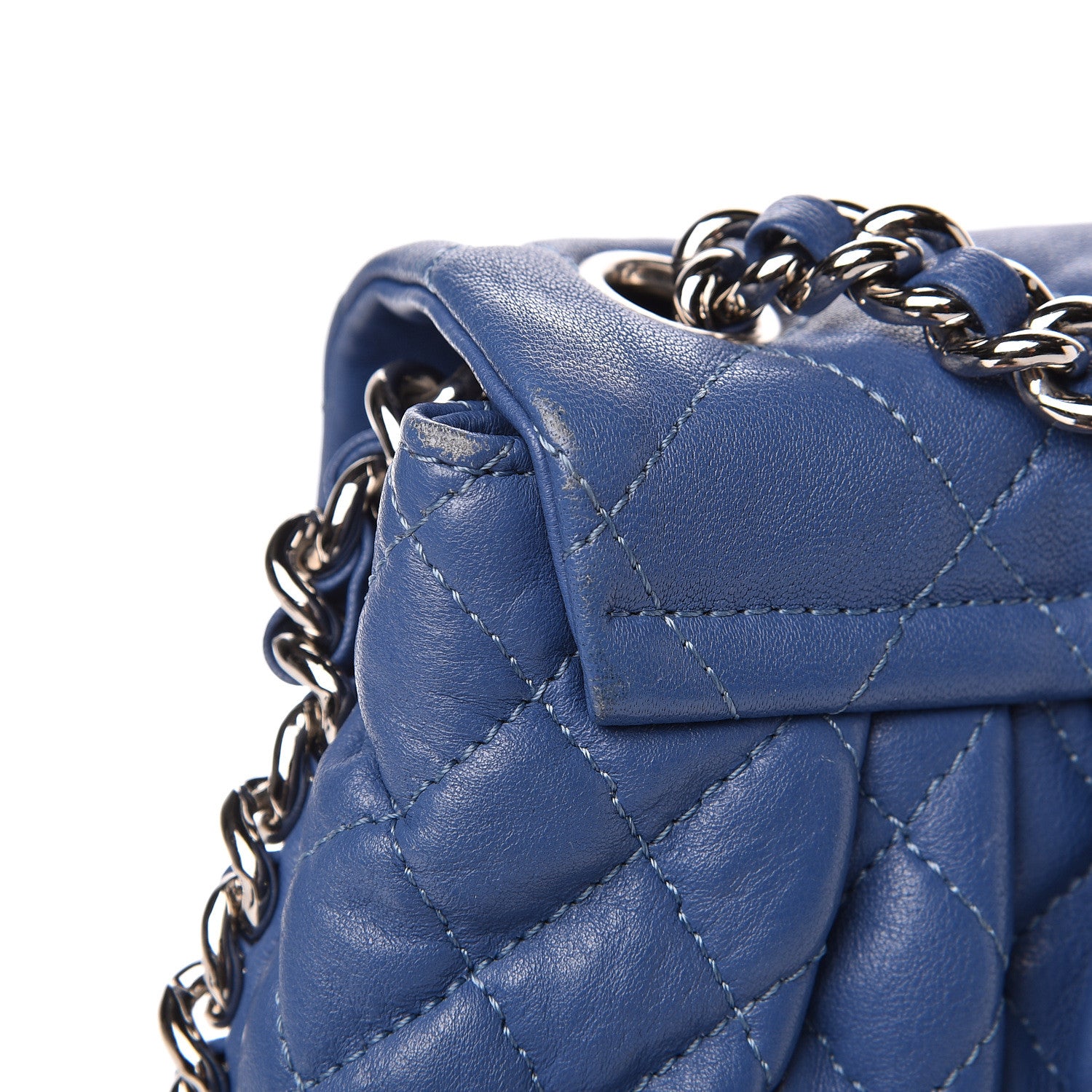 Chanel Washed Lambskin Quilted Mini Chain Around Flap Blue 12 of 12