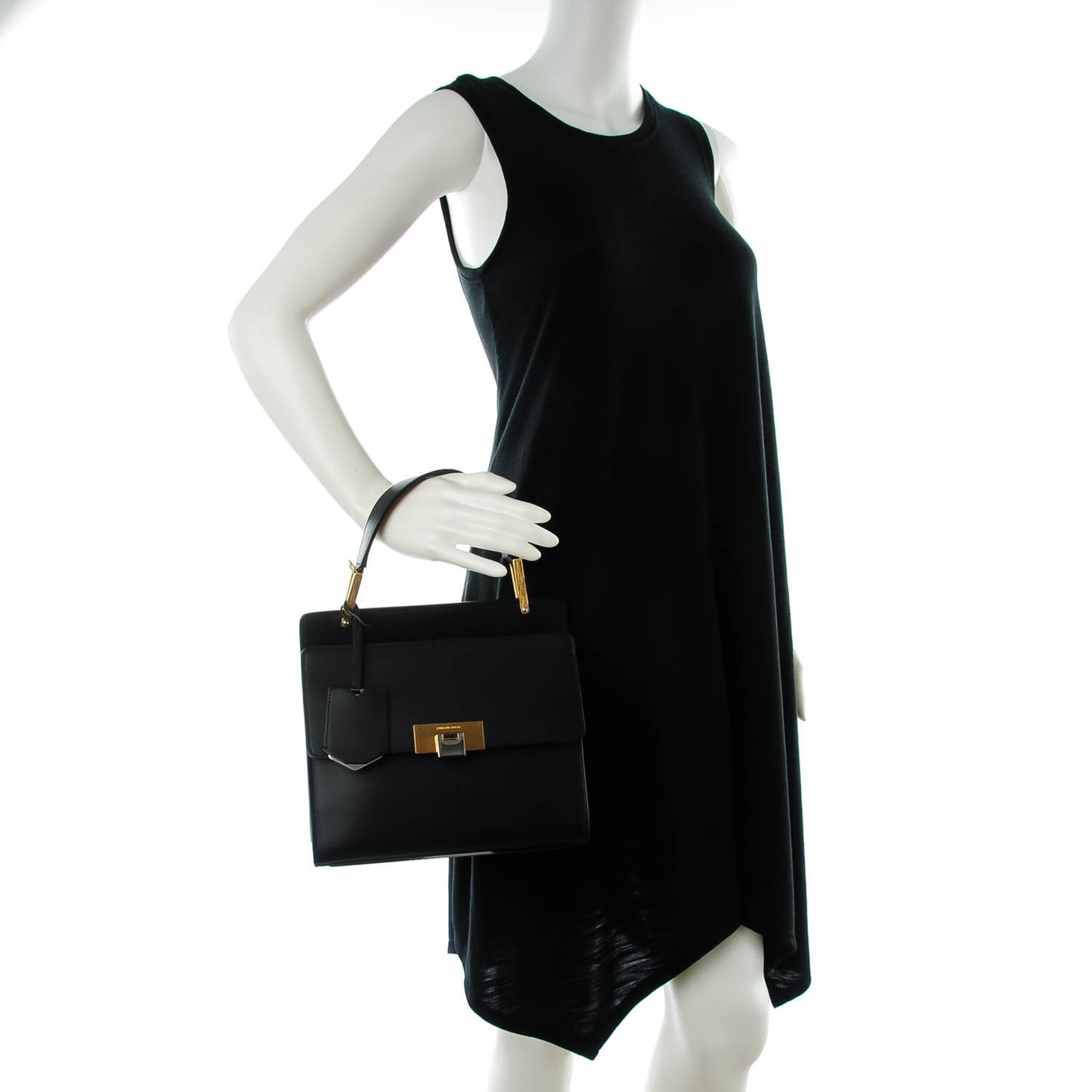 Calfskin Le Dix Zip Cartable S Bag Black