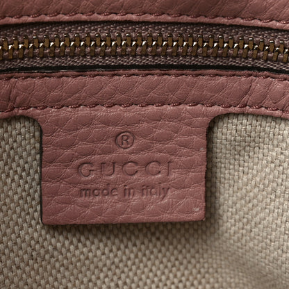 Gucci Pebbled Calfskin Medium Soho Chain Shoulder Bag Dark Cipria 6 of 10