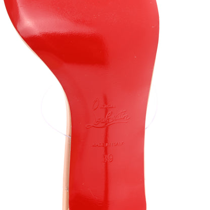Christian Louboutin Patent PVC Just Nothing 85 Slide Sandals 39 Nude 6 of 7
