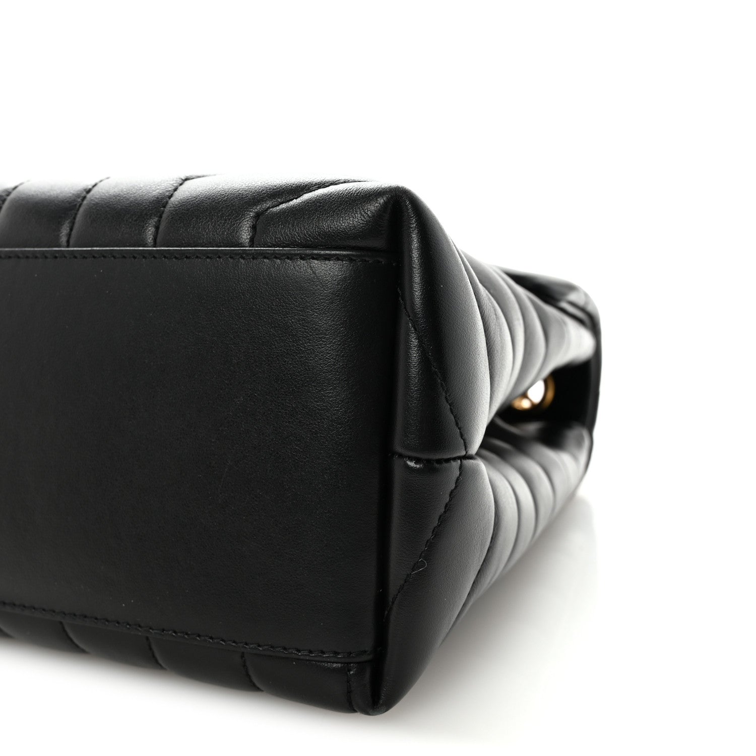 Saint Laurent Calfskin Y Quilted Monogram Medium Loulou Chain Satchel Black 9 of 9