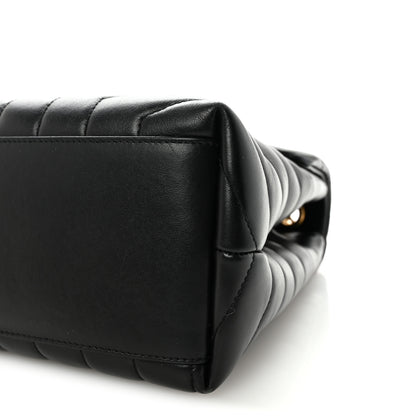 Saint Laurent Calfskin Y Quilted Monogram Medium Loulou Chain Satchel Black 9 of 9