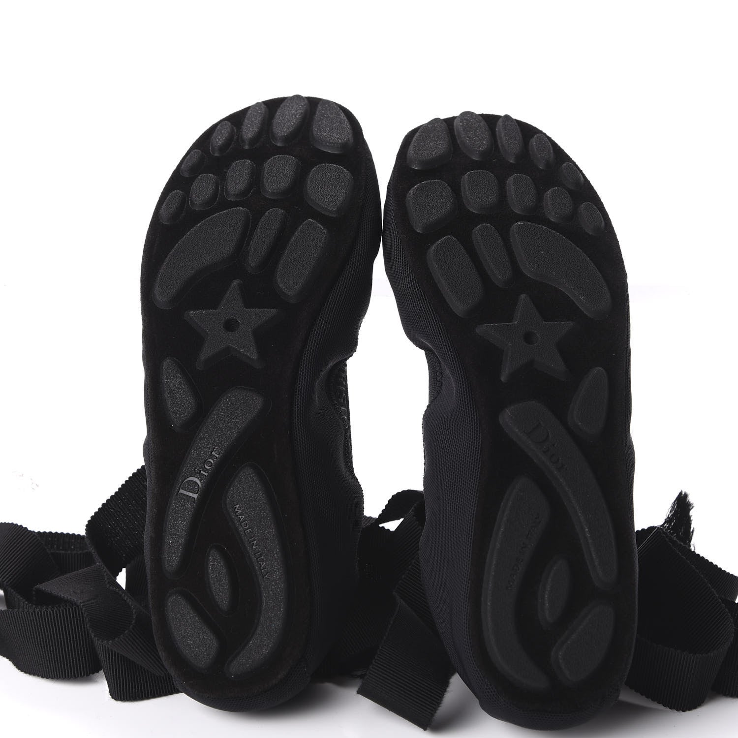 Christian Dior Micro Mesh Academy Lace-Up Ballerina Flats 36 Black 5 of 9