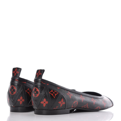 Louis Vuitton Monogram Infrarouge New Revival Ballerina Flats 42 Black 4 of 9