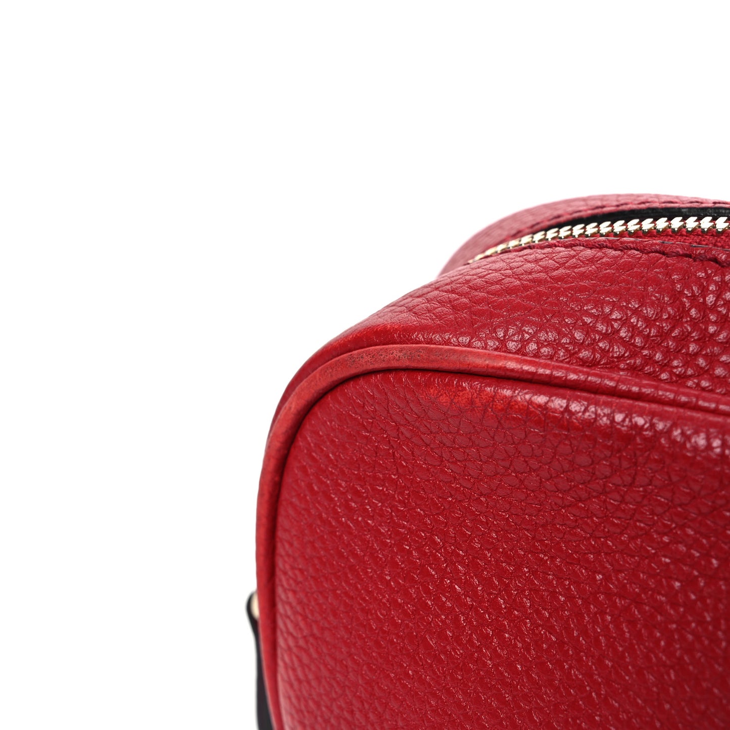Pebbled Calfskin Small Soho Disco Bag Vibrant Red