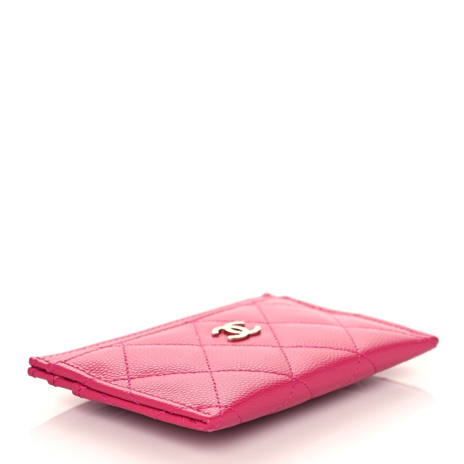 Chanel Caviar Quilted Card Holder Fuchsia 4 of 7