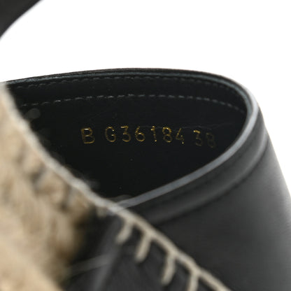 Chanel Lambskin Cap Toe CC Espadrilles Sandals 38 Black 8 of 10