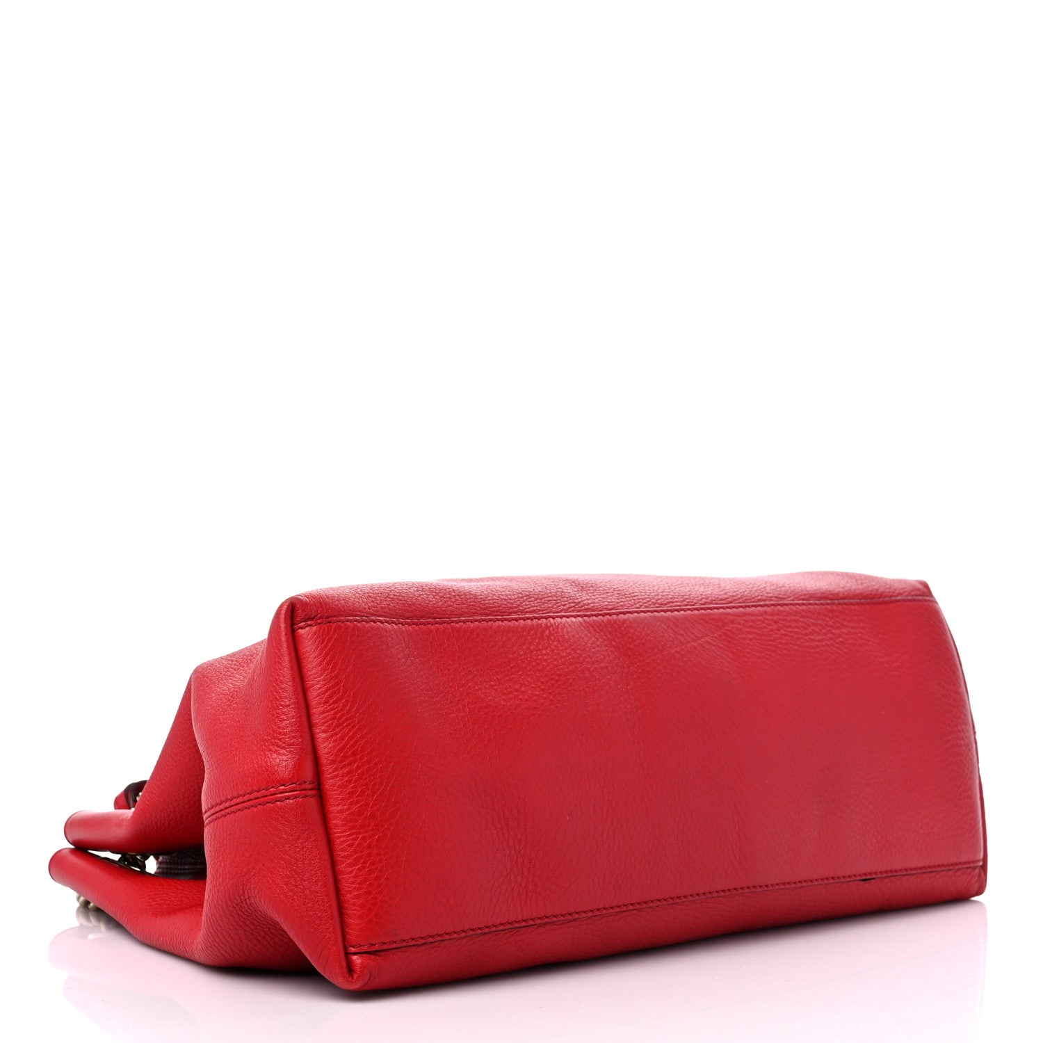 Gucci Pebbled Calfskin Medium Soho Chain Shoulder Bag Tabasco Red 4 of 15