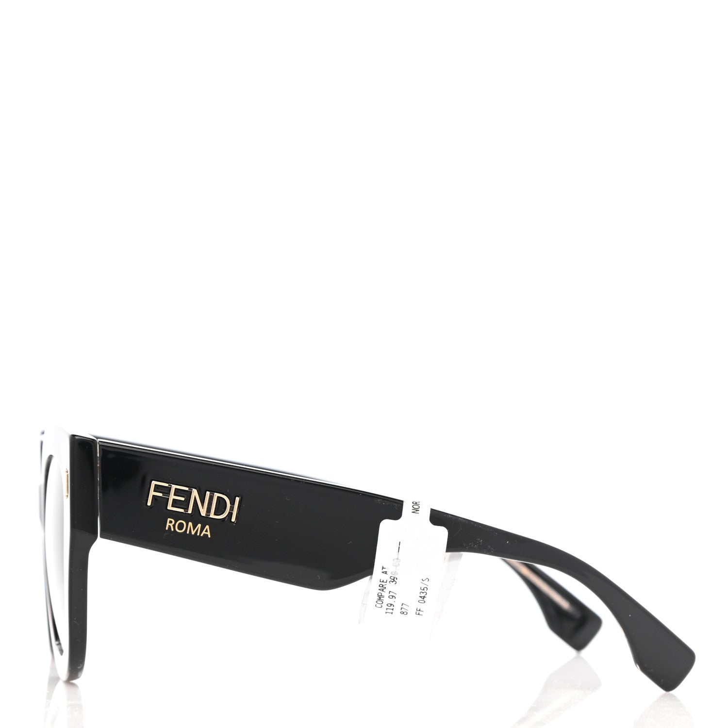 Fendi Acetate Cat Eye Sunglasses FF0435 Black 3 of 8