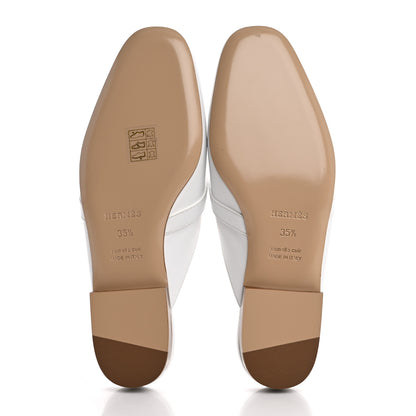 Hermes Calfskin Oz Mules 35.5 White 6 of 10