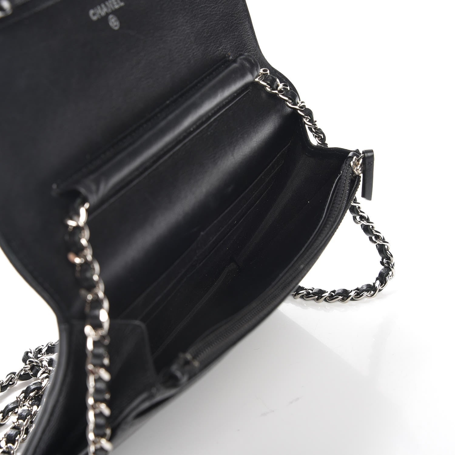 Chanel Caviar Sevruga Wallet On Chain WOC Black 7 of 9