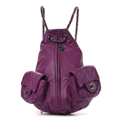 Chanel Calfskin Large Backpack Is Back Plum 1 of 10