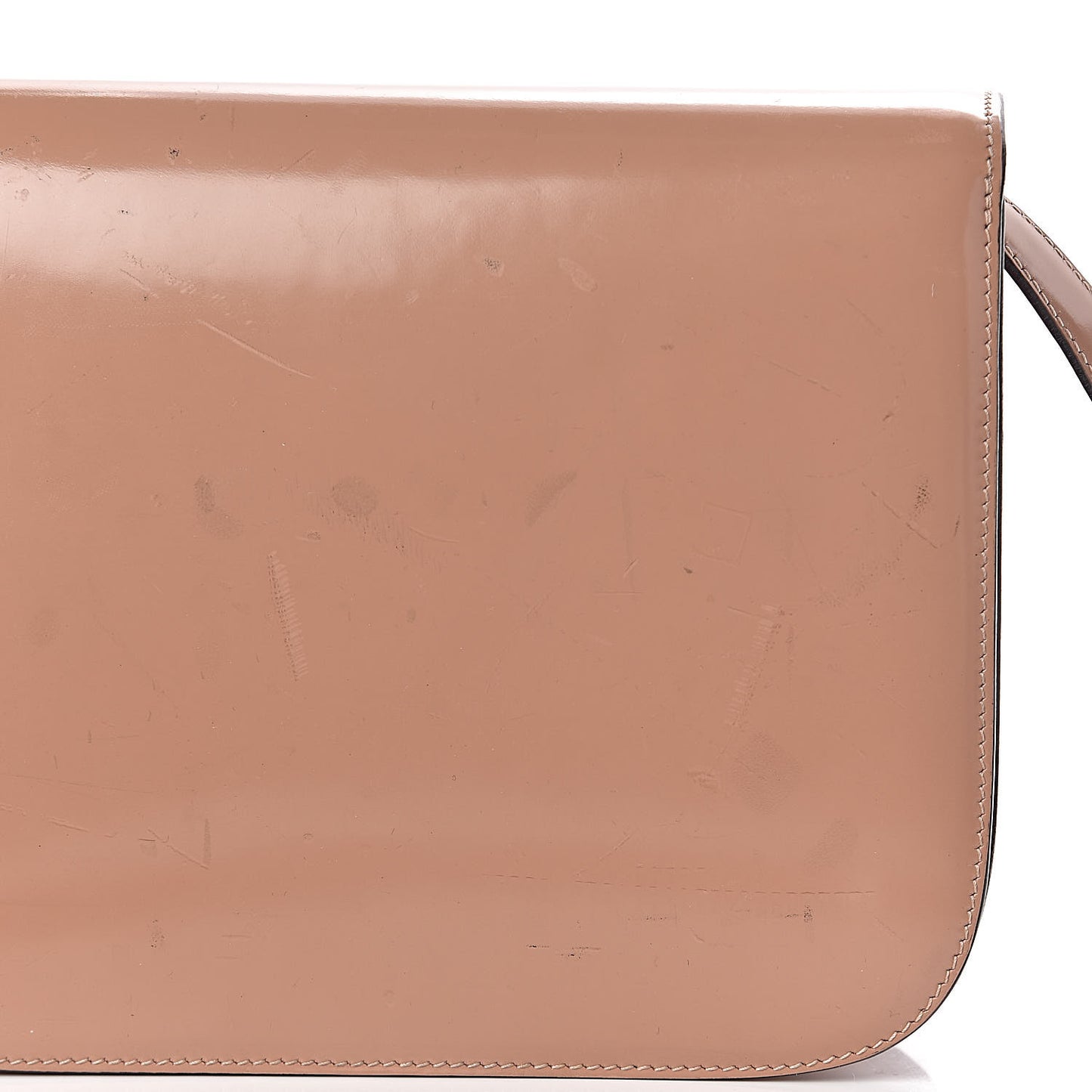 Spazzolato Calfskin Medium Classic Box Flap Bag Nude