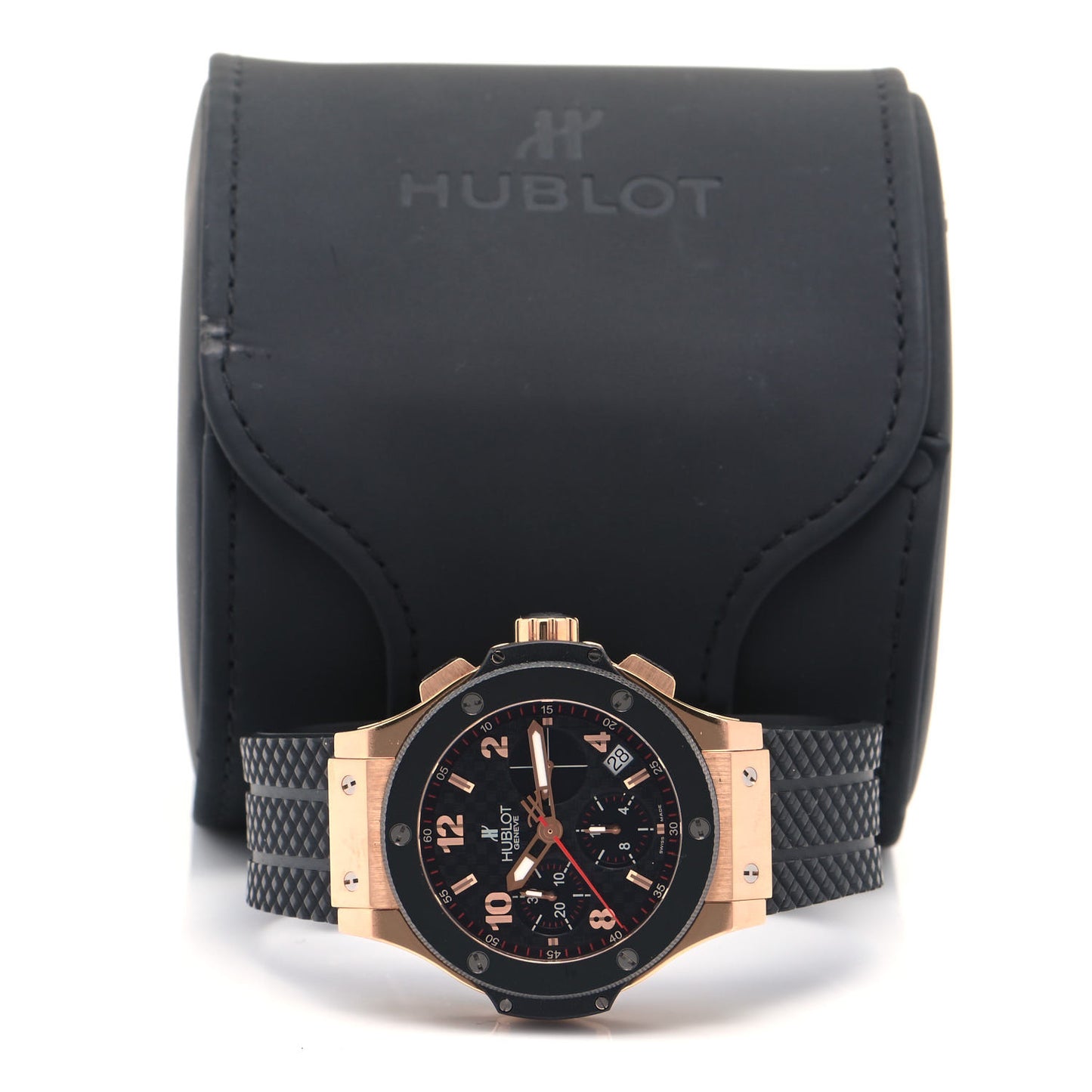 18K Rose Gold Rubber 41mm Big Bang Automatic Watch Black 341.PB.131.RX