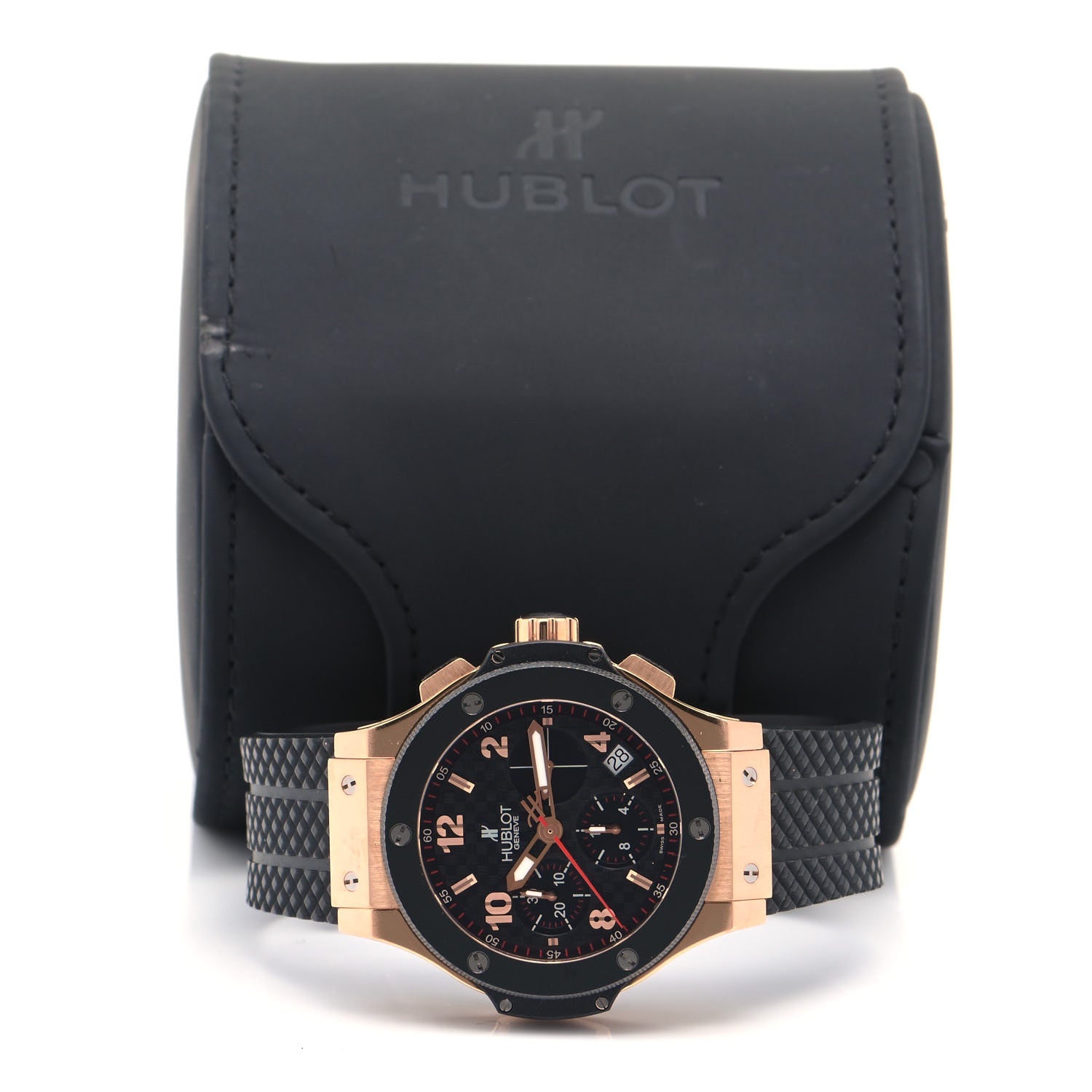 Hublot 18K Rose Gold Rubber 41mm Big Bang Automatic Watch Black 341.PB.131.RX 5 of 5