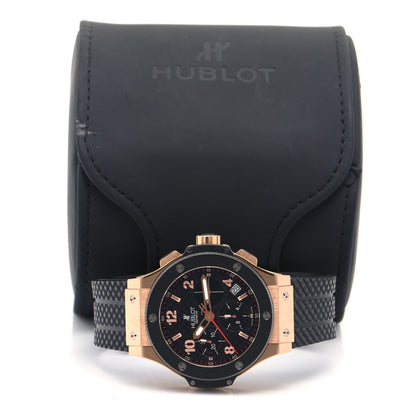 Hublot 18K Rose Gold Rubber 41mm Big Bang Automatic Watch Black 341.PB.131.RX 5 of 5