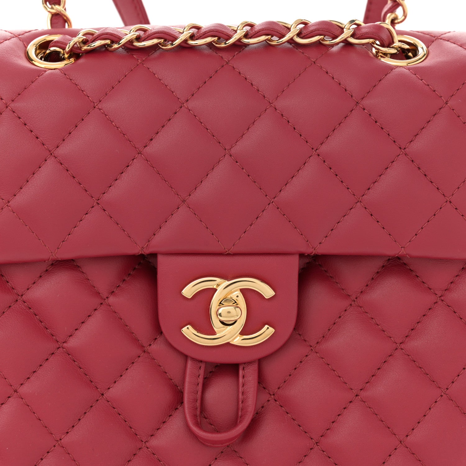 Chanel Lambskin Quilted Small Urban Spirit Backpack Red 8 of 10