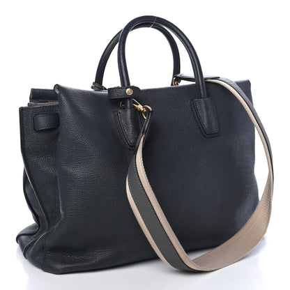 MCM Grained Calfskin Medium Milla Tote Phantom Grey 2 of 4