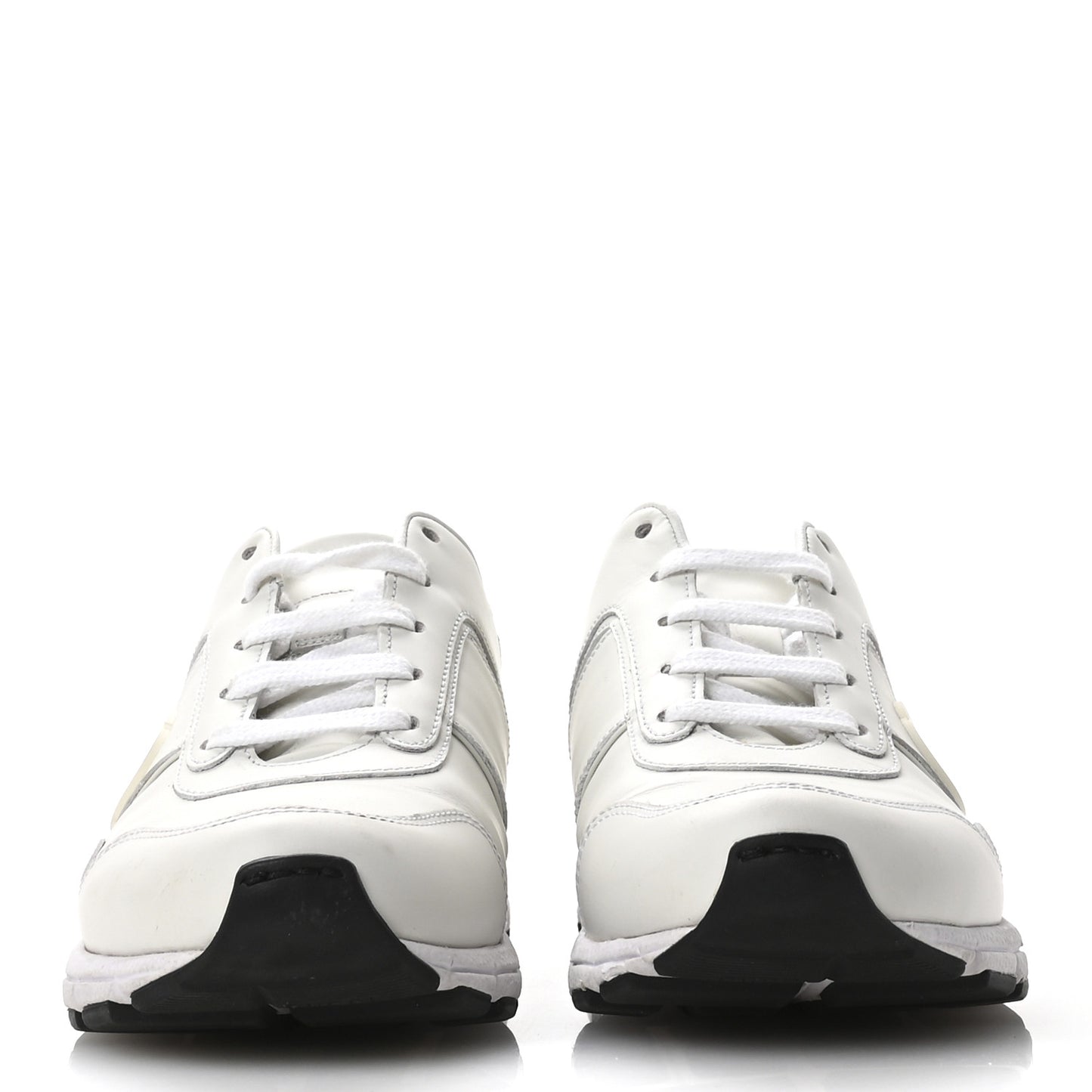 Calfskin Womens Interlocking G Sneakers 35 White