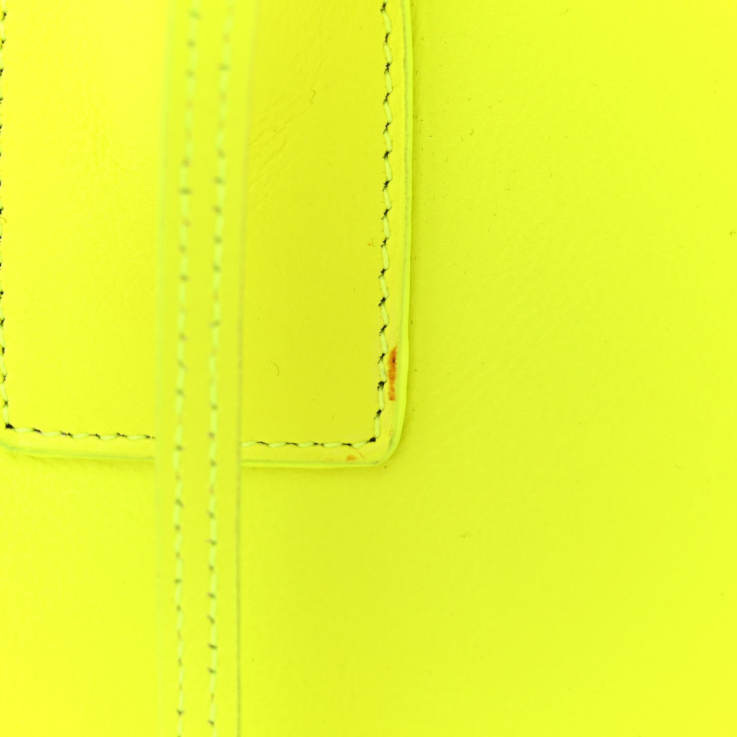 Calfskin Small Sac De Jour Bag Neon Yellow